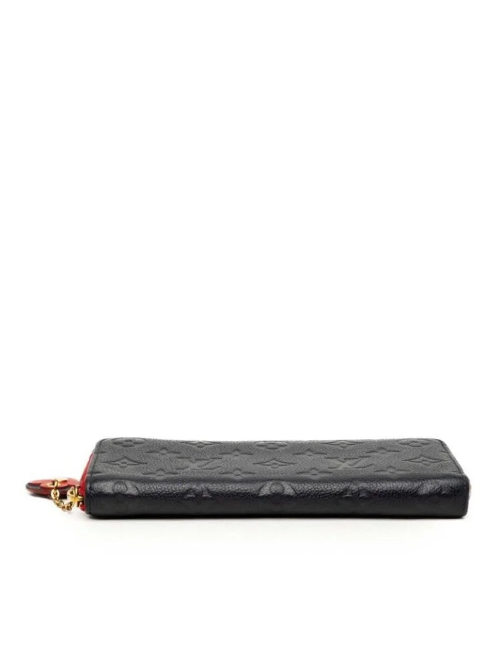 Louis Vuitton Wallet Navy Red Leather